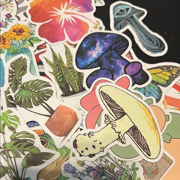 Colorful Butterfly, Flowers Sticker Set - Picture 3 of 3